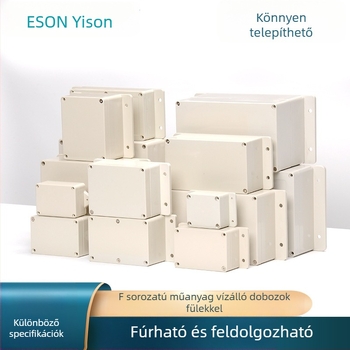 ABS műanyag vízálló csatlakozódoboz füllel, IP66 kültéri használatra, rögzített műanyag tápegység-doboz megfigyeléshez.