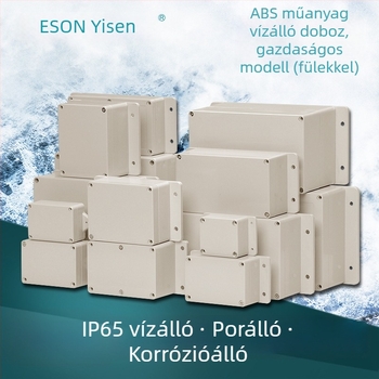 IP65 műanyag vízálló ház kültéri megfigyeléshez PCB/terminál doboz – rögzítőfülekkel