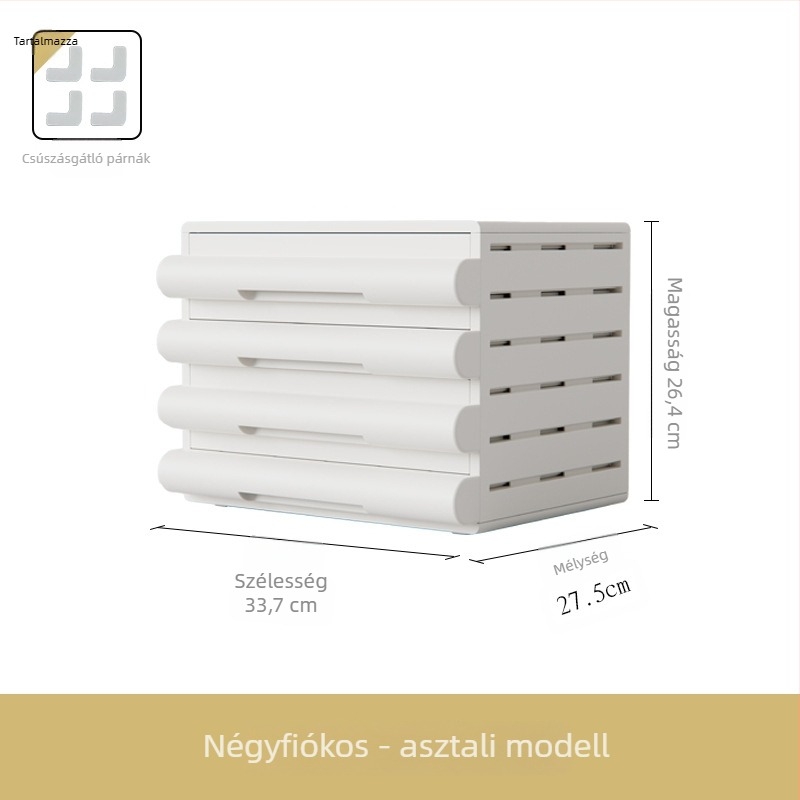 Húzható irattároló az íróasztal alatt, A4-es dokumentumok és CD tároló