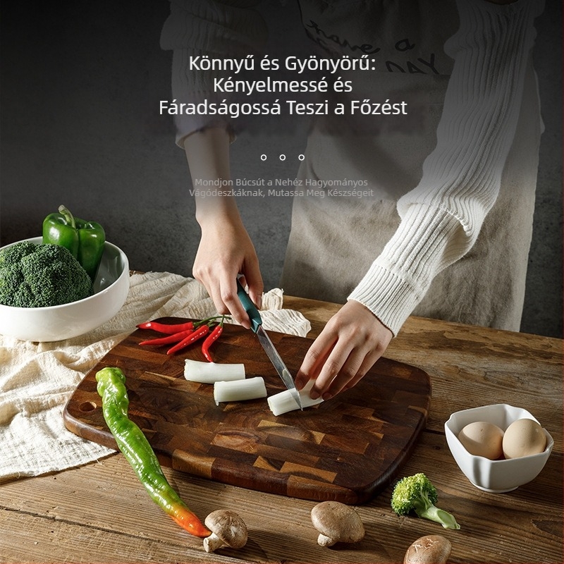 Akácfa vágódeszka, tömör fa, kétoldalas konyhai használathoz