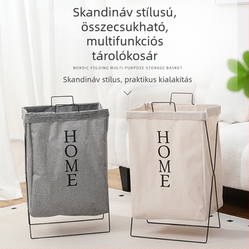 Kovácsoltvas ruhaszállító állvány, összecsukható textil tasakkal, modern otthonhoz