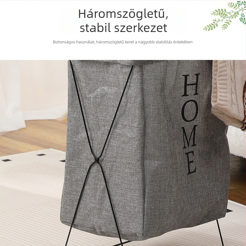 Kovácsoltvas ruhaszállító állvány, összecsukható textil tasakkal, modern otthonhoz