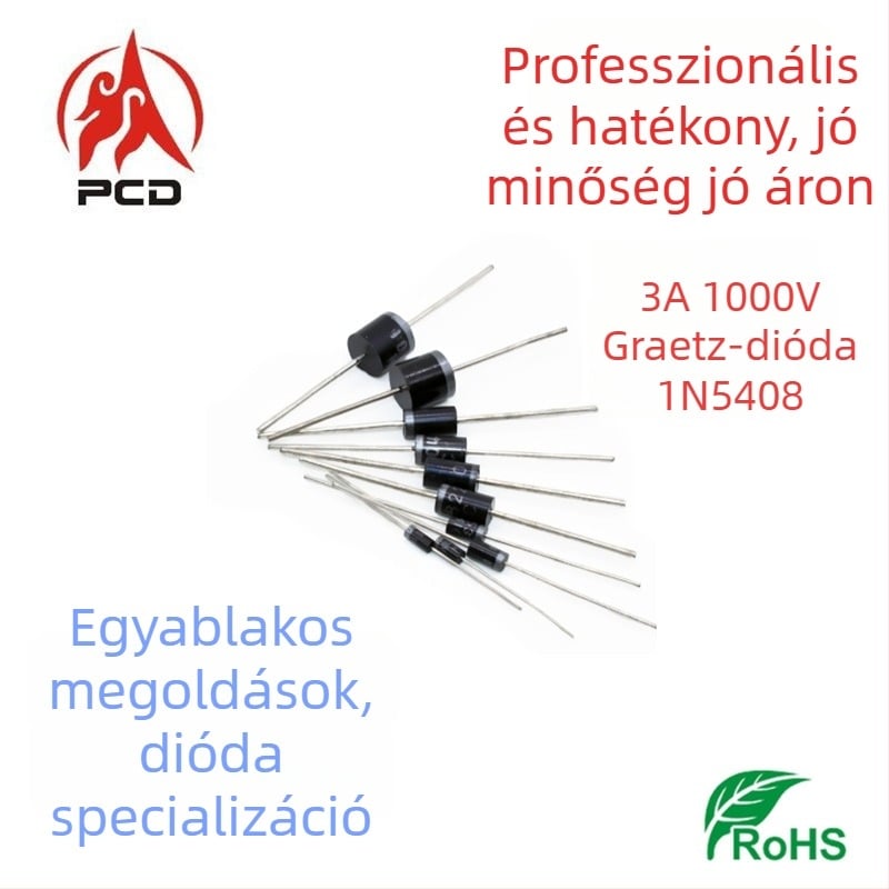 MIC 1N5408 rektifikátor-dióda, szalagcsomagolású, elektronikai alkatrészek, magas feszültség