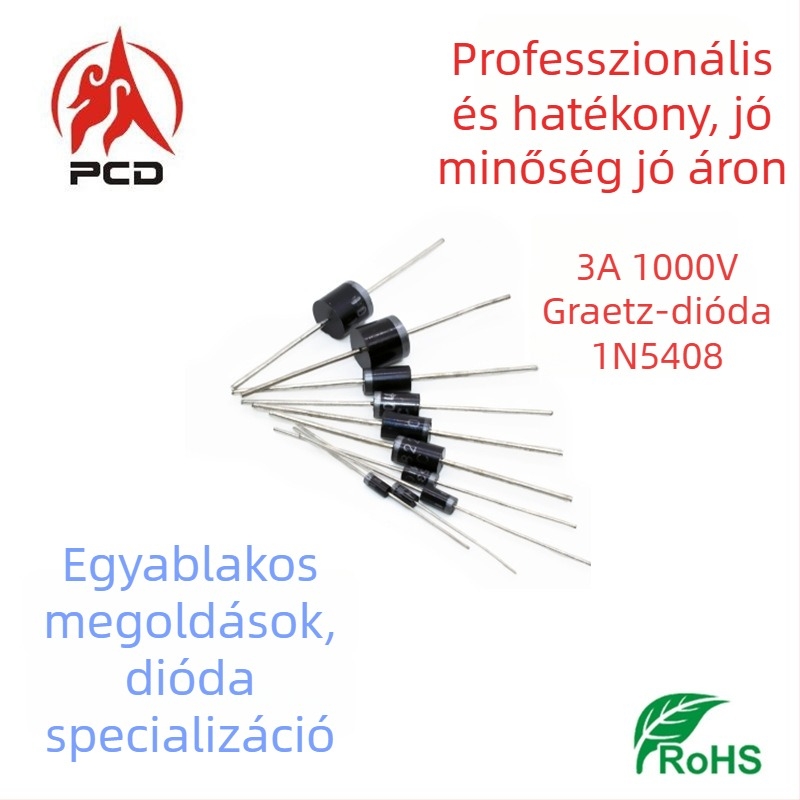 MIC 1N5408 rektifikátor-dióda, szalagcsomagolású, elektronikai alkatrészek, magas feszültség