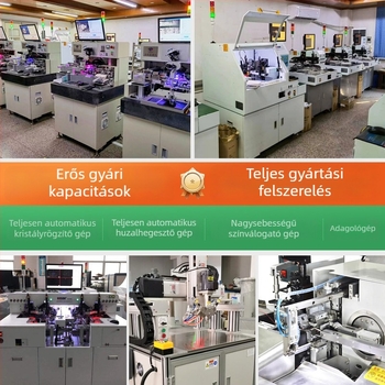 5 mm szalmás kalap formájú LED gyöngyök, fehér fény, átlátszó ház, átfúrt csatlakozás, nagy fényerő; színvariációk: piros, zöld, kék, sárga, narancs, fehér