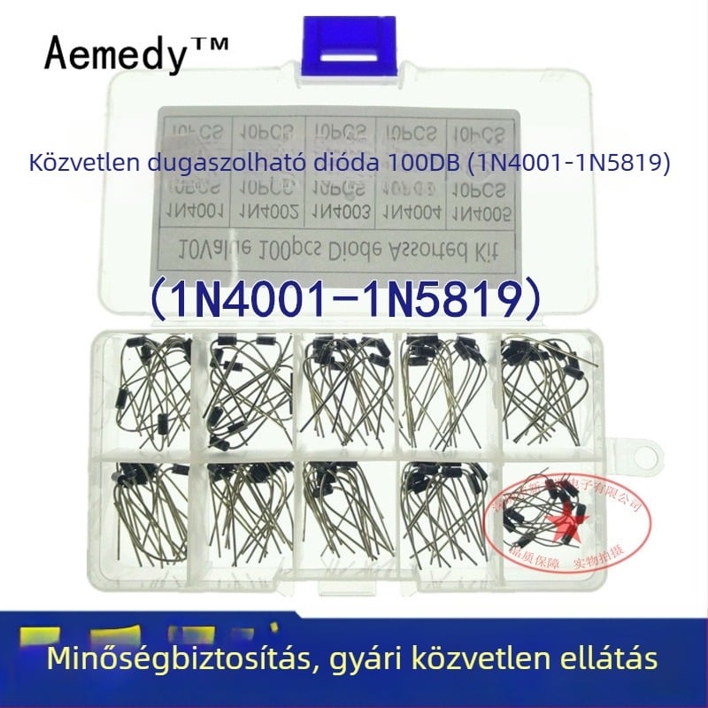 Aemedy MIC mintakészlet soros egyenirányító diódákhoz: 1N4001 és IN5819 – csomag egyedi elektronikus alkatrészekhez