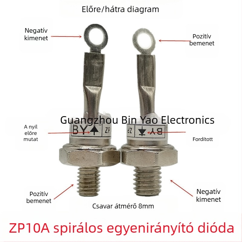 ZP10A 2CZ10A 1000–1200 V spirálos egyenirányító dióda, szilícium