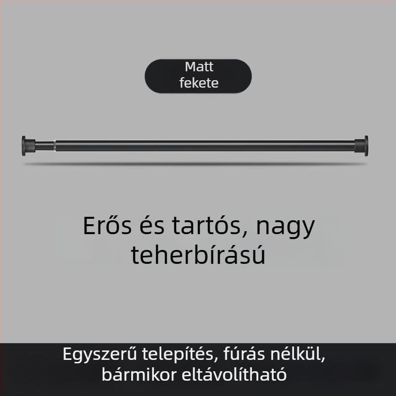 Fúrás nélküli teleszkópos függönyrúd erkélyre és fürdőszobába, beltéri ruhaszárító rúd
