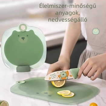 Háztartási csúszásmentes vágódeszka, penészálló mini vágódeszka gyümölcsökhöz és bébiételekhez