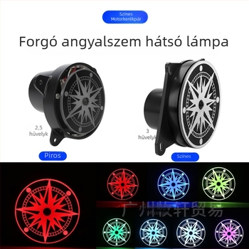 (2,5–3 hüvelyk) Forgó LED motorkerékpár féklámpa RGB belső lencsével és integrált hátsó lámpával