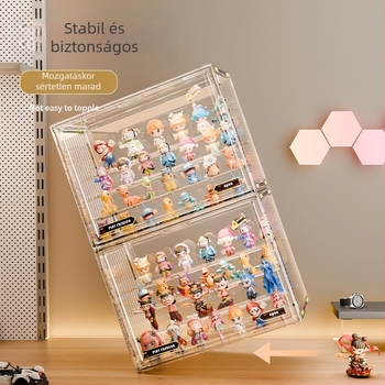 Átlátszó akril vitrín a blind boxok és figurák tárolásához