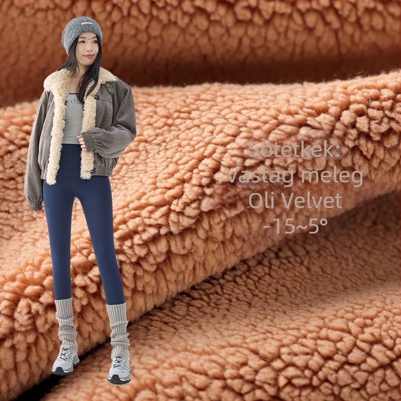 Női Sharkskin nadrág fleece béléssel ősz-télre, vastag, magas derekú és fenékemelő hatású, plusz méret, Barbie-stílus