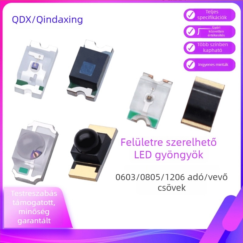 0603/0805/1206 infravörös adó és fotóérzékelő vevőcső, 850 nm–940 nm