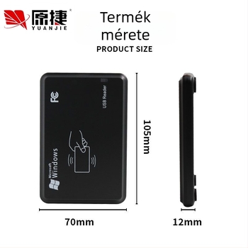IC/ID kétfrekvenciás RFID kártyaolvasó hozzáférés-ellenőrzéshez, USB, NFC illesztőprogram nélkül
