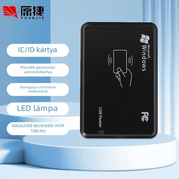 IC/ID kétfrekvenciás RFID kártyaolvasó hozzáférés-ellenőrzéshez, USB, NFC illesztőprogram nélkül