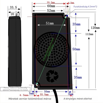 ERQU Erősítő és Hangszóróház, 12060, USB 5V Tápegység, Multimédiás Hangszóró, 8Ω/4Ω 3W