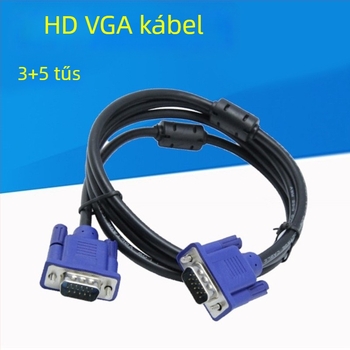 VGA-kábel, 15-pin, rézmaggal, hossz 1,5–10 m, számítógéphez, monitorhoz, TV-hez vagy projektorhoz