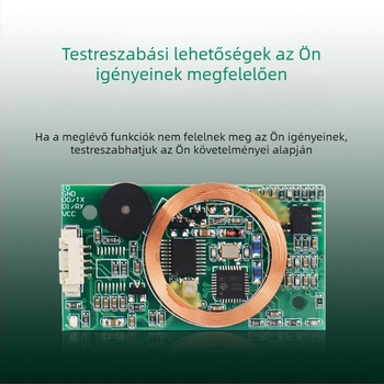 RFID kétsávos kártyaolvasó modul IDIC kártyához, TTL soros port, WG interfész, beépített kártyaolvasó és vonalkód olvasó a hozzáférés-ellenőrzéshez
