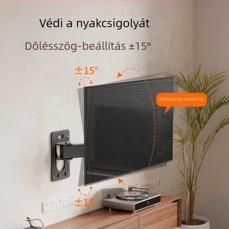 Általános falra szerelhető TV- és LCD-monitor tartó, forgó és kinyújtható kar