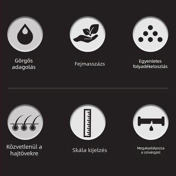 Minoxidil fejbőr-applikátor, görgő masszírozó kefével és folyadék adagoló fésű a haj növekedéséért és erősítéséért