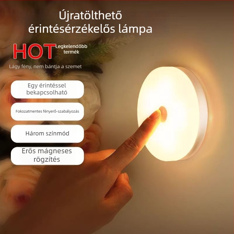 LED éjszakai fény ruhásszekrényhez, folyosóhoz és előszobához – újratölthető, intelligens érzékelővel