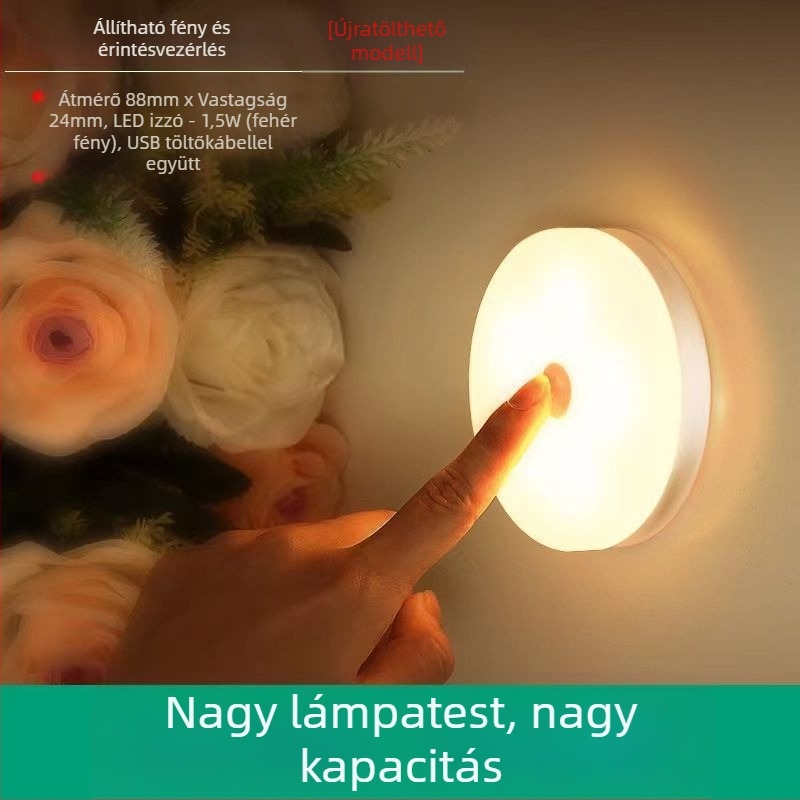 LED éjszakai fény ruhásszekrényhez, folyosóhoz és előszobához – újratölthető, intelligens érzékelővel