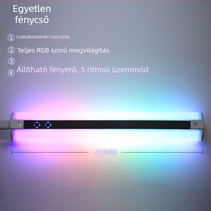 Kreatív hangvezérlésű RGB környezeti lámpa íróasztalhoz, zenével és USB éjjeli fénnyel
