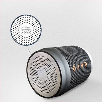Textil bevonat Bluetooth hangszóró színes környezeti világítással, kültéren hordozható, kompakt, vezeték nélküli