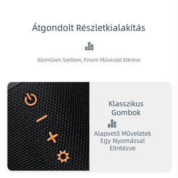 Textil bevonat Bluetooth hangszóró színes környezeti világítással, kültéren hordozható, kompakt, vezeték nélküli