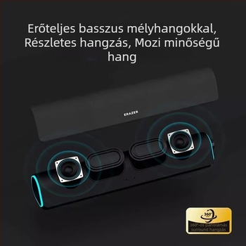 Lenovo kábeles Bluetooth asztali hangszórók, hosszúkás kialakítás, USB-tápellátás, otthoni használatra