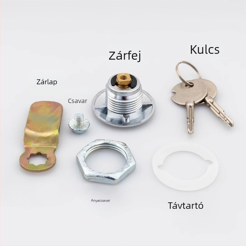 Elosztószekrény zár keresztnyelvű nyelvvel