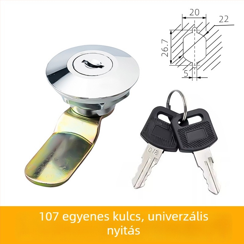 Elosztószekrény zár keresztnyelvű nyelvvel