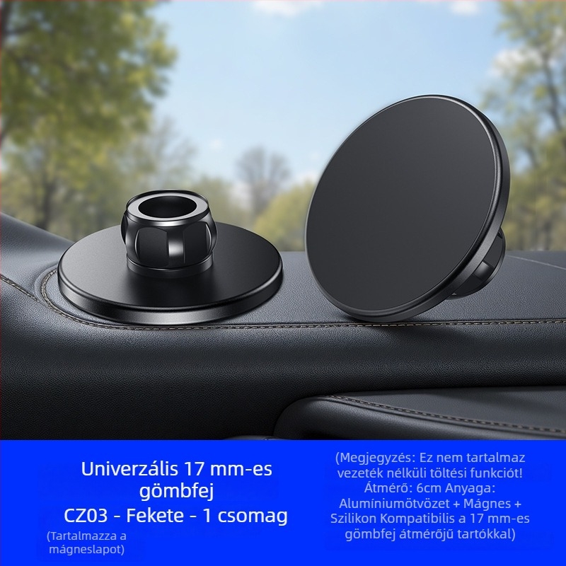 Mingka C8W MagSafe telefon mágnes fej, kör alakú magnet N52, erős magnet, 17 mm gömbfej autó tartó kiegészítő