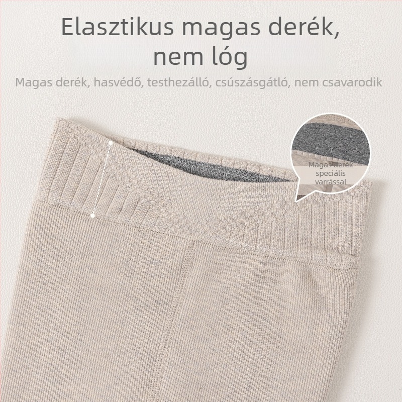 Téli lányoknak készült bélelt, vastag termosz leggingek egyben, bokáig érő hossz, magas derék, 85% poliészter.