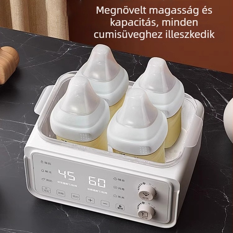 2 az 1-ben babaüveg melegítő és sterilizáló, állandó hőmérsékletű