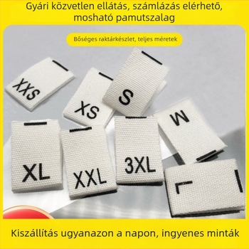 Gyerekeknek készült pamut ruházat szitanyomással, bézs mosási címke, raktáron lévő méretek