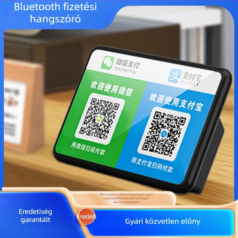 Bluetooth hangszóró QR-kódos fizetés hangos bejelentéssel és Alipay fizetési értesítésekkel