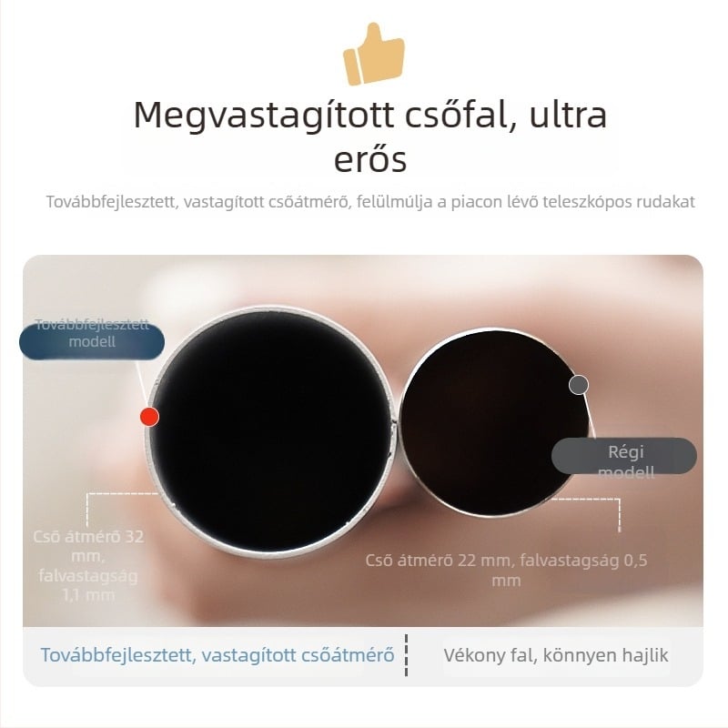 Fúrás nélkül szerelhető függönyrú, vastított festett tartóval, teleszkópos római rúd ablakhoz, egyenes rúd