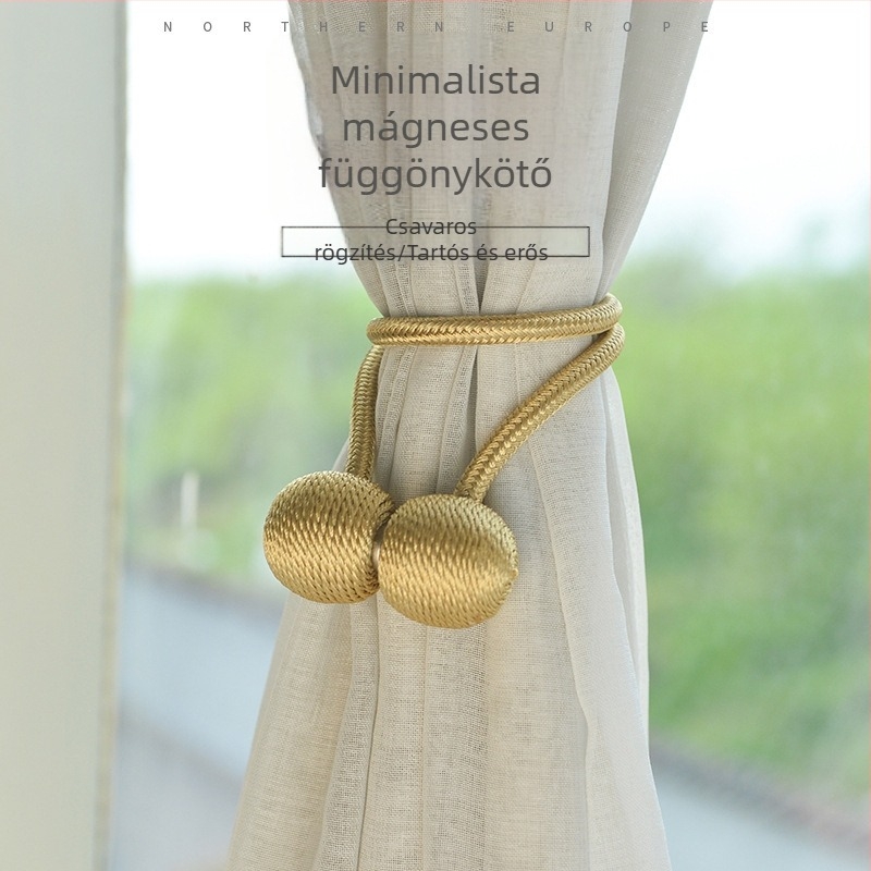 Mágneses függönycsat, modern minimalist design, telepítés fúrás nélkül