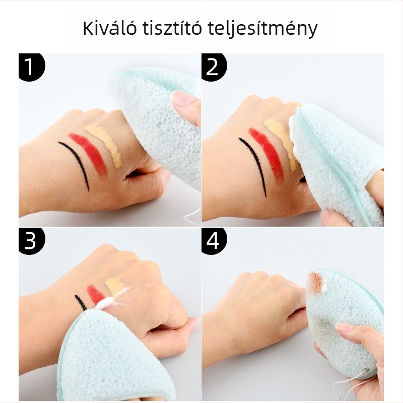 Marion Szépségtojás: csepp alakú hidrofil PU tisztító szivacs, kesztyűvel és akasztóval