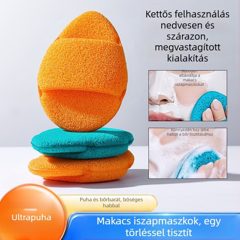GECOMO frissítő és tisztító arc szivacs, extra nagy és vastag, különleges eszköz az arc tisztítására