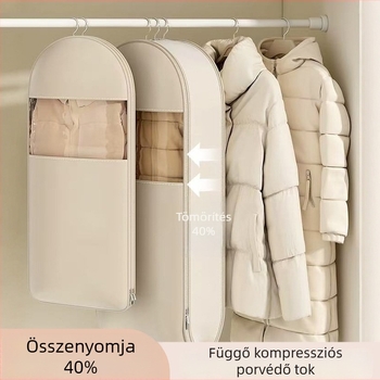 Twill Oxford anyagú ruhatartó táska kabátok és öltönyök számára, otthoni használatra, por- és nedvességvédő, akasztós