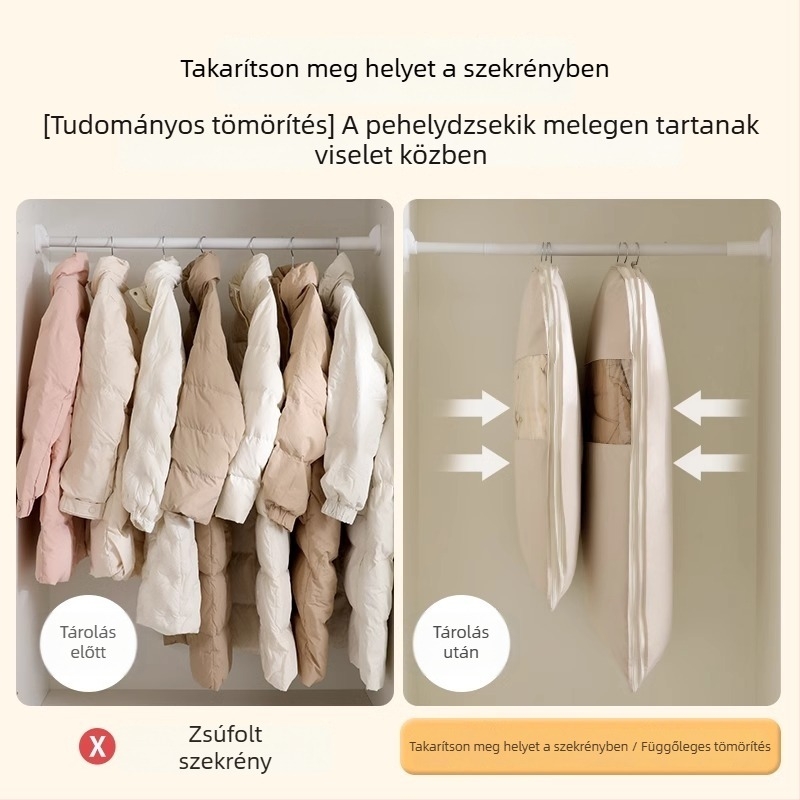 Twill Oxford anyagú ruhatartó táska kabátok és öltönyök számára, otthoni használatra, por- és nedvességvédő, akasztós