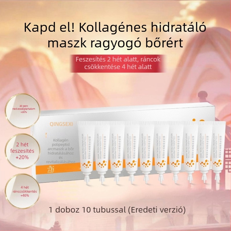 Qingxi kollagénpeptid arcmaszk, öblítés nélküli peel-off maszk, hidratáló éjszakai lifting maszk
