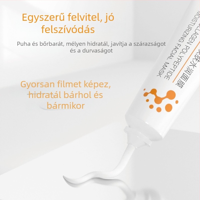 Qingxi kollagénpeptid arcmaszk, öblítés nélküli peel-off maszk, hidratáló éjszakai lifting maszk