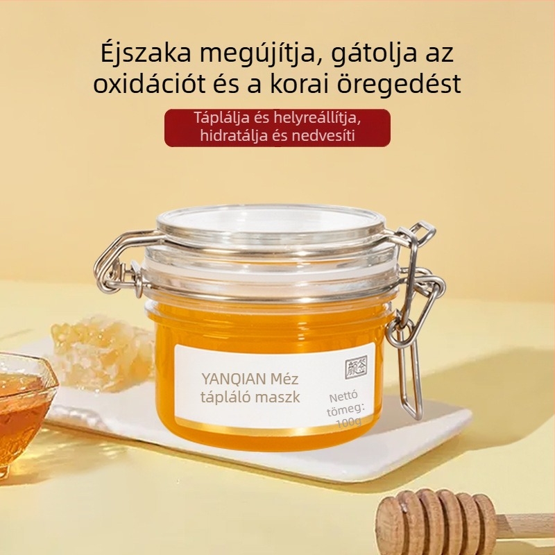 Királyi mézes arcpakolás – tápláló, hidratáló, fényesítő, regeneráló krém-gél maszk