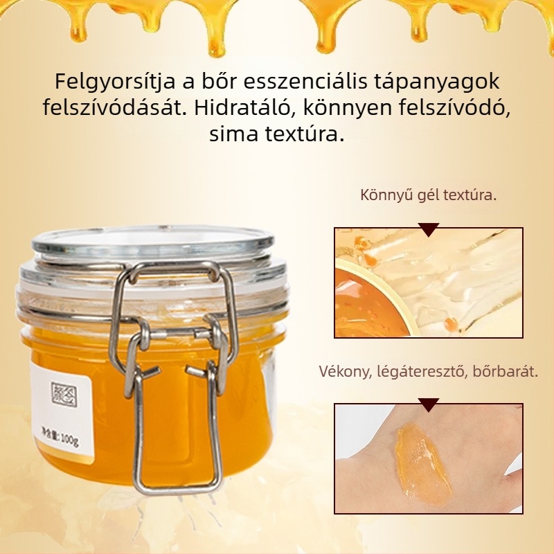 Királyi mézes arcpakolás – tápláló, hidratáló, fényesítő, regeneráló krém-gél maszk