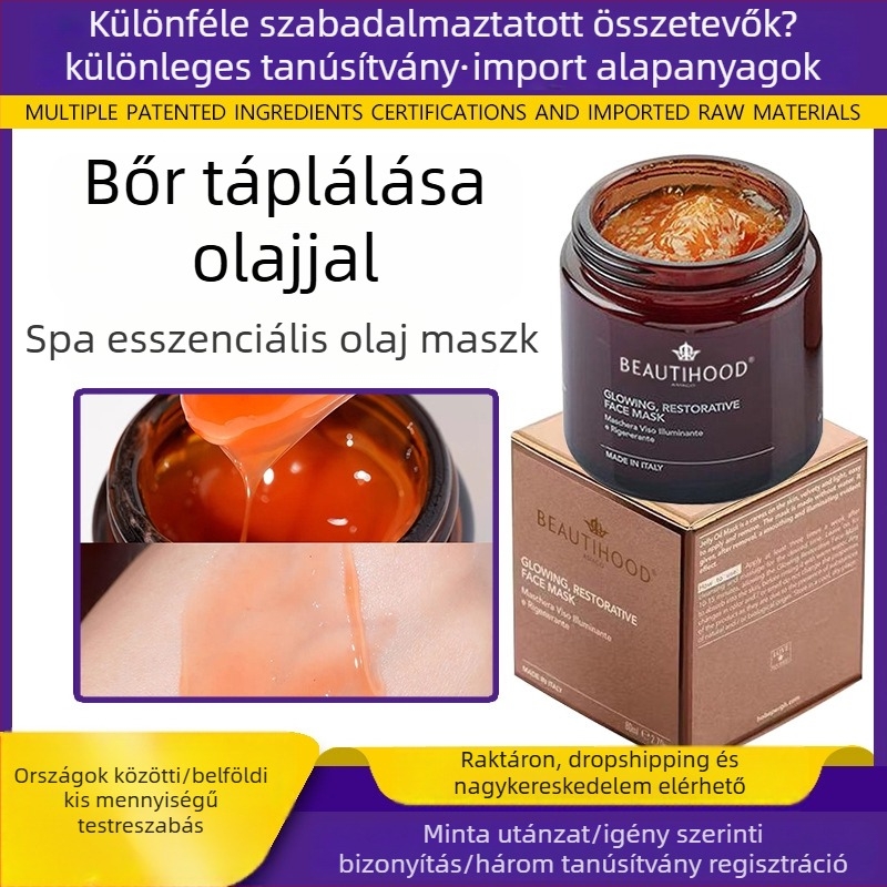 Spa- és kozmetik szalonhoz illóolajos arcmaszk – hidratálja, világosítja a bőrtónust, feszesíti és megfiatalítja a bőrt