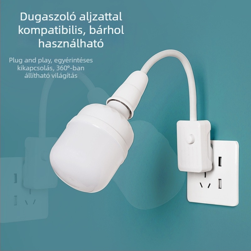 LED lámpa E27 alapú, offline hangvezérlés és távirányító