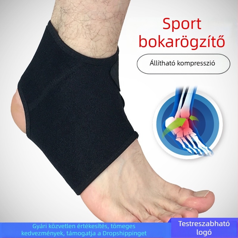 Szellőző bokavédő mandzsetta állítható kompresszióval, kosárlabda, futball és hegymászás számára